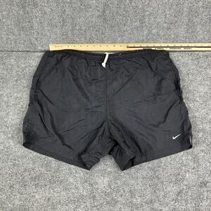 Nike Swim Trunks Mens M Black Quick Dry Mesh Lined Lightweight Running Shorts